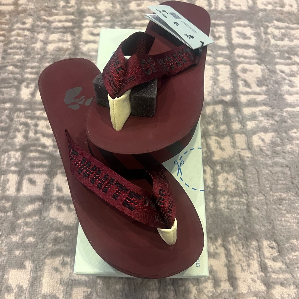 Brand new off-white flip-flops